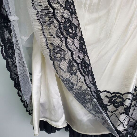 Vintage Jessica McClintock Gunne Sax Strapless Lace Tulle Mini Dress Size 3 - Picture 7 of 10